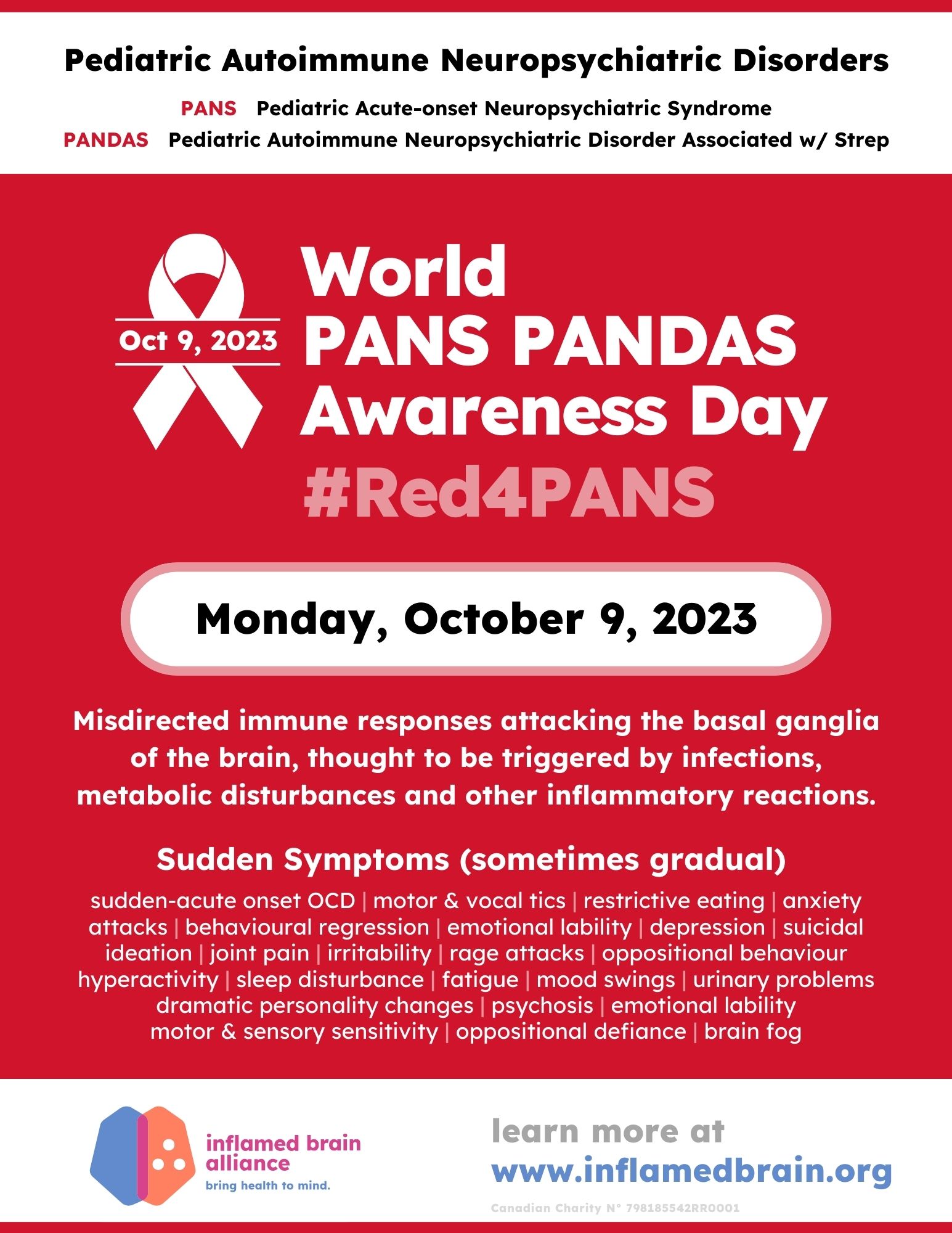 World PANS PANDAS Awareness Day